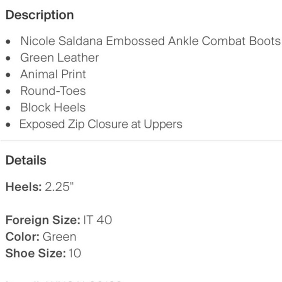 amazing NICOLE SALDANA python ankle boots size 9.5 - Picture 5 of 5